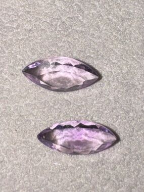Marquise Cut (Navette) Amethyst Loose Gemstones Pair